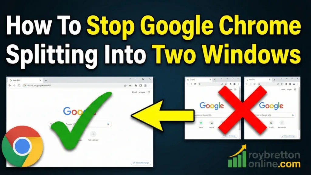How To Stop Google Chrome Splitting Into Two Windows