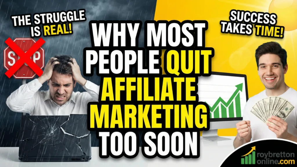 Why Most People Quit Affiliate Marketing Too Soon